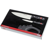 Juego 2 cuchillos y afilador Gourmet Wusthof