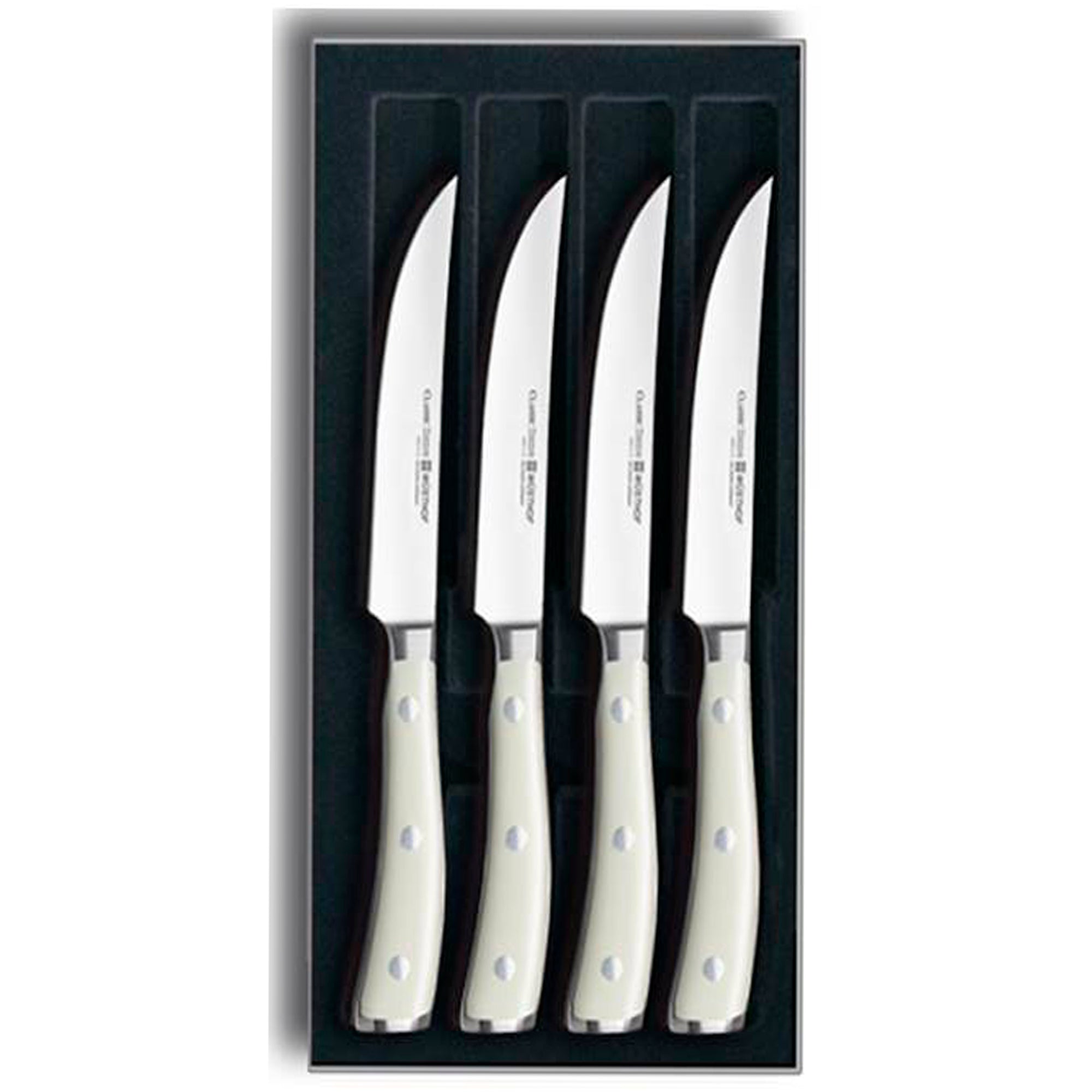 Juego De 4 Cuchillos Para Carne Clas Ikon Creme Wusthof