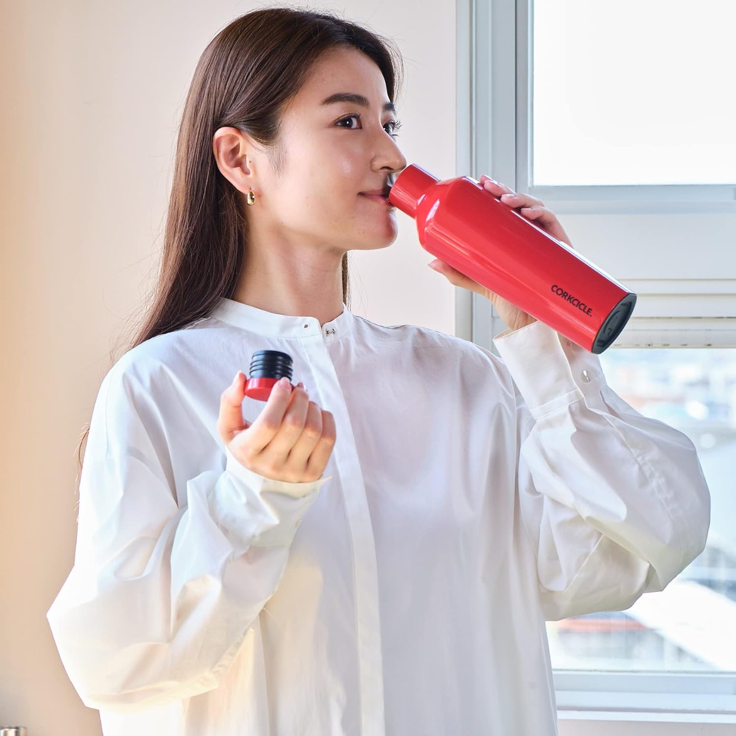 Termo acero inoxidable rojo 475 ml Corkcicle