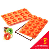 Molde de silicón para mini donas 15 espacios Silikomart