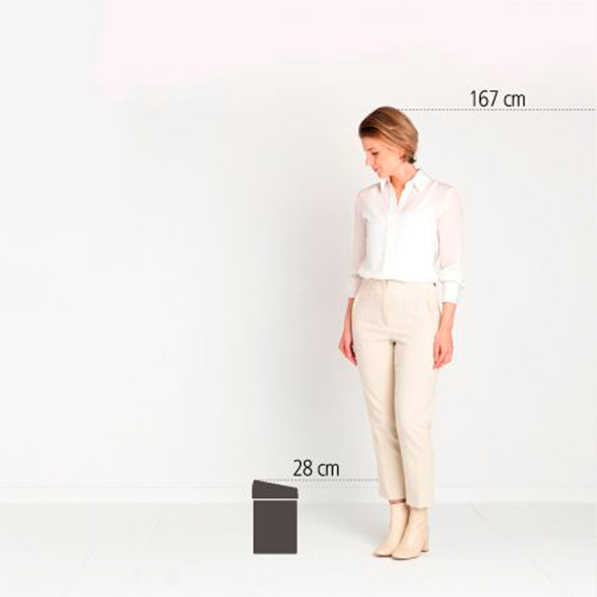 Bote para basura touch bin 3 L acero mate Brabantia