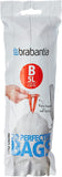 Paquete de 20 Bolsas de plástico B para basura 5L Brabantia
