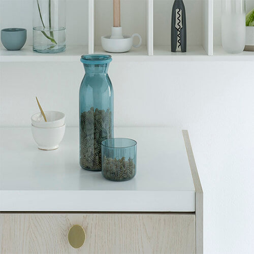 Especiero con taza medidora Tritan azul 1.3 L Brabantia