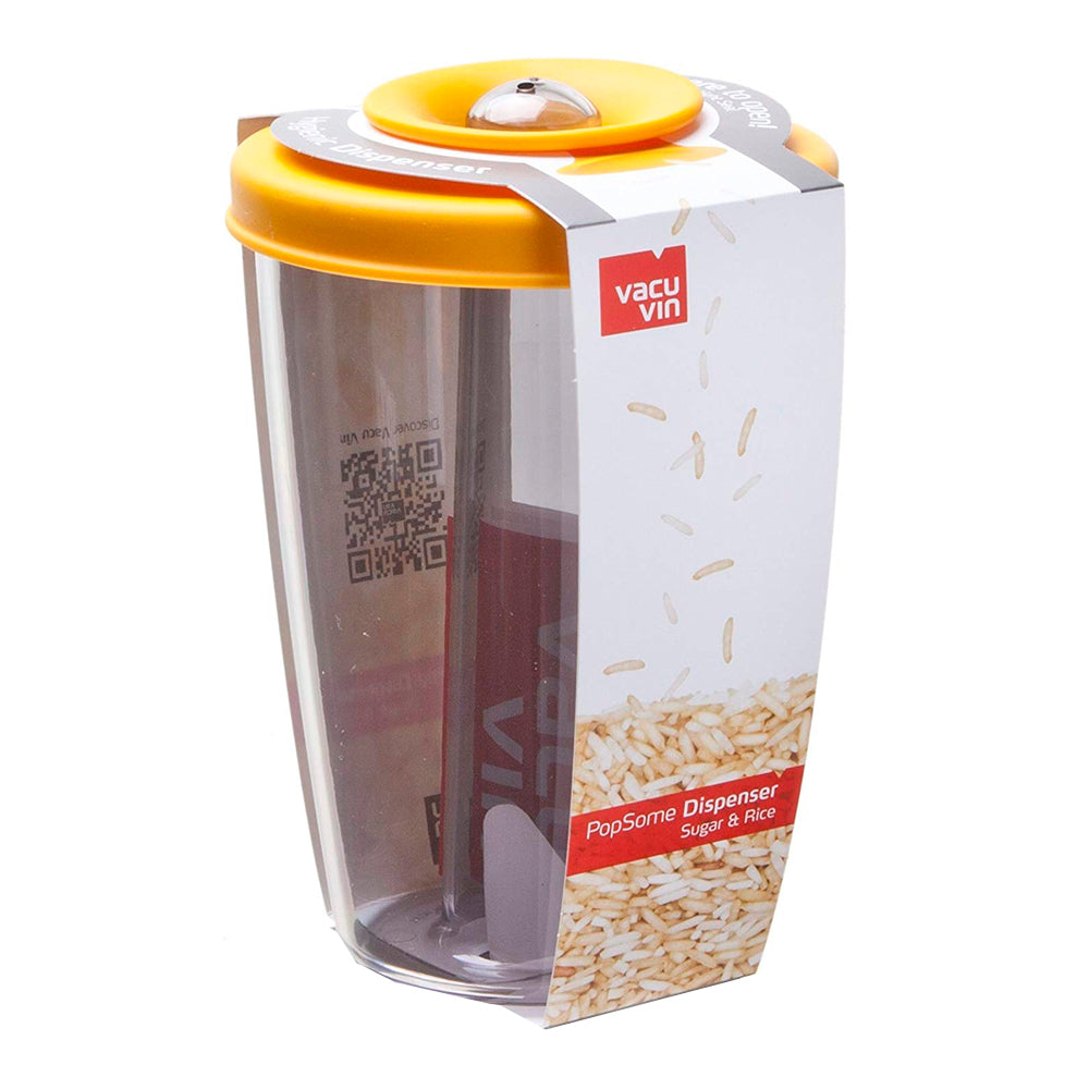 Dispensador con tapa silicón naranja 600 ml Vacuvin