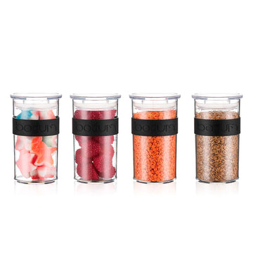 Set de 4 Tarros de plástico de conservación 250 ml Bodum