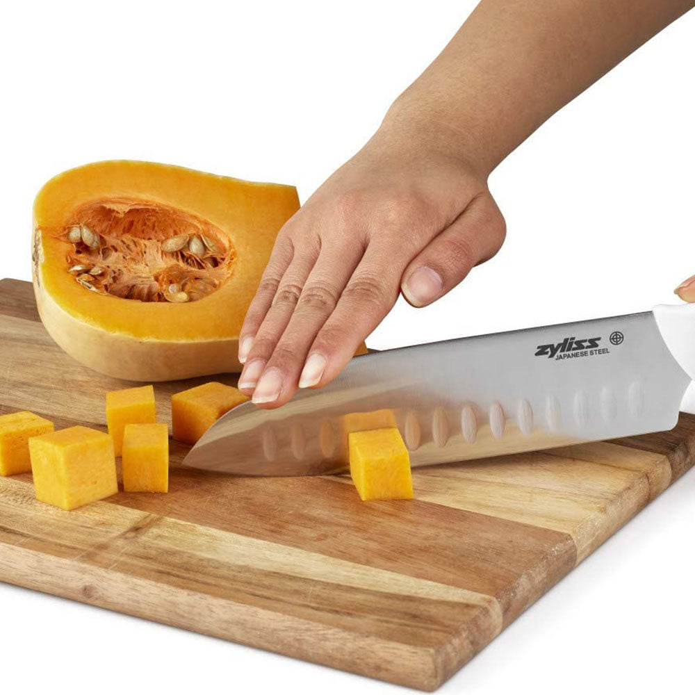Cuchillo Santoku de acero inoxidable con funda 18 cm Zyliss