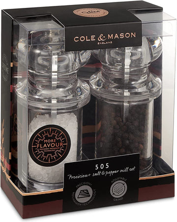 Juego de molino sal y pimienta acrílico 14 cm Cole & Mason