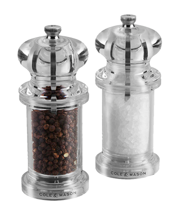 Juego de molino sal y pimienta acrílico 14 cm Cole & Mason