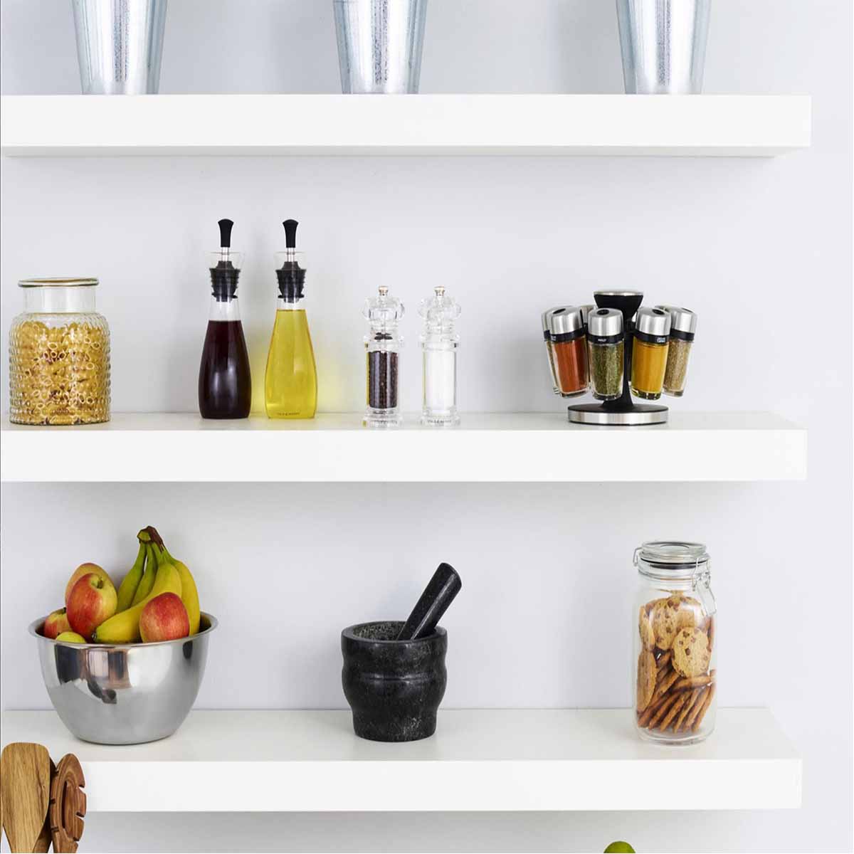 Carrusel de 8 especieros acero/vidrio 23 cm Cole&Mason