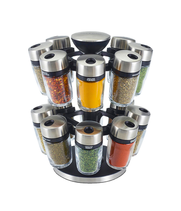 Carrusel de 16 especieros acero/vidrio 23 cm Cole&Mason