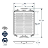 Charola con parrilla incluida aluminio 38 x 29 cm Nordicware
