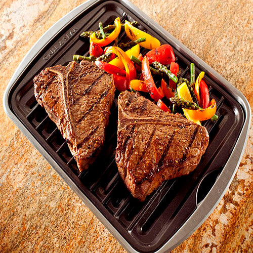 Charola con parrilla incluida aluminio 38 x 29 cm Nordicware