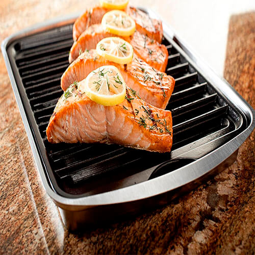 Charola con parrilla incluida aluminio 38 x 29 cm Nordicware