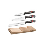 Juego de 3 cuchillos con 1 organizador de madera Wusthof