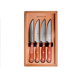 Juego 4 cuchillos para carne con estuche de madera Wusthof