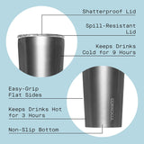 Vaso térmico con tapa gris metálico 700 ml Corkcicle