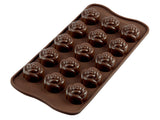 Molde de rosas de silicón para chocolates 3 x 2 cm Silikomart