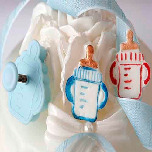 Juego 4 mini cortadores bebé 5 x 5 x 2 cm Silikomart