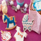 Juego 4 mini cortadores bebé 5 x 5 x 2 cm Silikomart