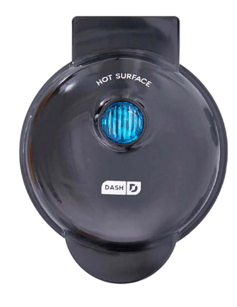 Dash Mini Waflera Tipo Bowl - 10 Cm - Antiadherente - Negro - Compacta y Portátil - Ideal para Desayunos, Regalos o Viajar - Fácil de Limpiar