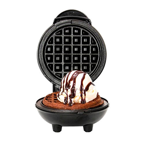 Dash Mini Waflera Tipo Bowl - 10 Cm - Antiadherente - Negro - Compacta y Portátil - Ideal para Desayunos, Regalos o Viajar - Fácil de Limpiar