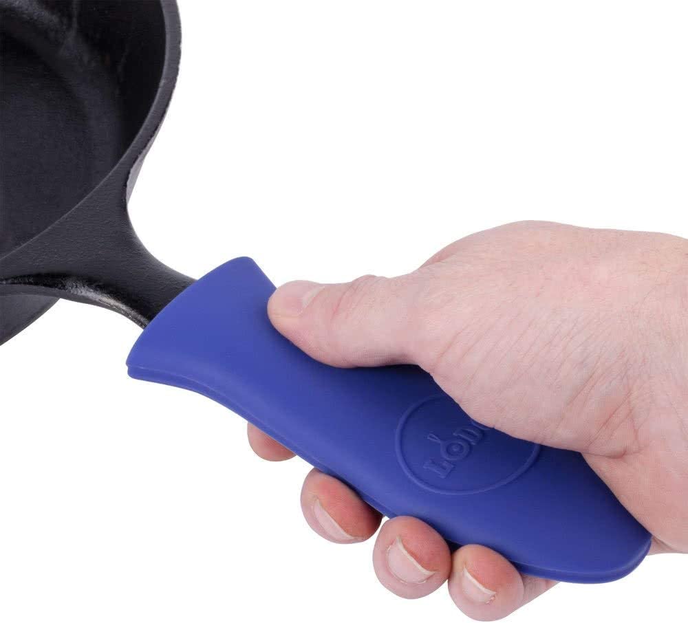 Funda para mango de sartén de silicón azul 14 x 5 cm Lodge