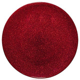 Bajo plato vidrio glitter rojo 33cm Luigi Bormioli