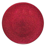 Bajo plato vidrio glitter rojo 33cm Luigi Bormioli