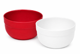 Set 2 Ensaladeras De Cerámica Roja/blanca 21.5cm Emile Henry