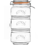 Juego de frascos para almacenar apilables Kilner
