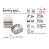 Bolsa para ropa al vacío con percha pvc Rayen