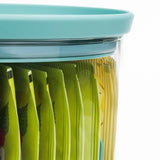 Contenedor de vidrio con tapa plástica menta 2.5L Brabantia