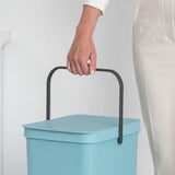 BOTE PARA RECICLAR CON ASA RECTANGULAR MENTA 40L