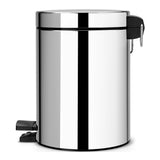 Bote de basura con pedal/cubo plástico acero 5L Brabantia