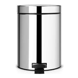 Bote de basura con pedal/cubo plástico acero 5L Brabantia