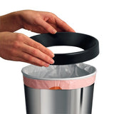 PAPELERA CONICA 5L ACERO MATE