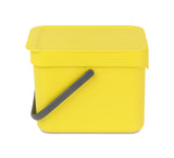Cubo reciclaje con asa amarrillo 6L Brabantia