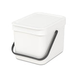 Cubo de reciclaje con asa blanco 6L Brabantia