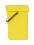 Cubo reciclaje con asa amarillo 12L Brabantia