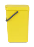 CUBO RECICLAJE CON ASA AMARILLO 16L BRABANTIA