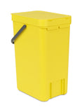 CUBO RECICLAJE CON ASA AMARILLO 16L BRABANTIA