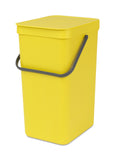CUBO RECICLAJE CON ASA AMARILLO 16L BRABANTIA