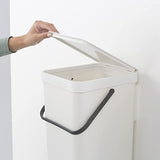 Cubo de reciclaje con asa blanco 16L Brabantia