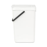 Cubo de reciclaje con asa blanco 16L Brabantia