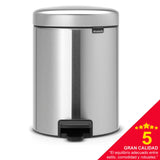 Bote de basura con pedal Newi acero-mate / plástico 5L Brabantia