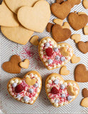 Juego de 5 cortadores de galletas gradual corazón Patisse