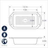 Molde rectangular con asas acero 23 cm Nordicware