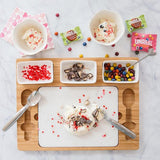 Juego 7 piezas helado cerámica blanco 43 cm