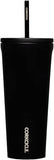 Vaso termico con popote acero inoxidable negro 709ml Corkcicle