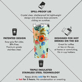 Vaso térmico floral menta 473ml Corkcicle